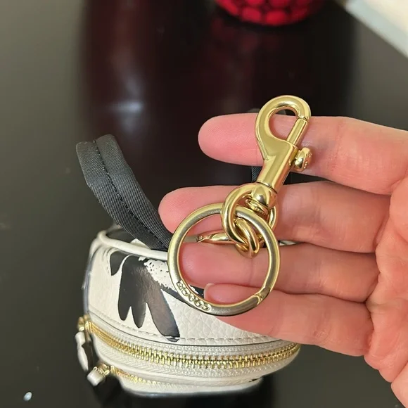 Coach NWT Mini Court Backpack Bag Charm With Floral Print - Picture 8 of 12